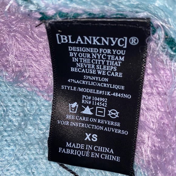 BLANKNYC Striped Mock Neck Sweater Mad Hatter Women’s Sz XS-NWT! - Picture 10 of 12